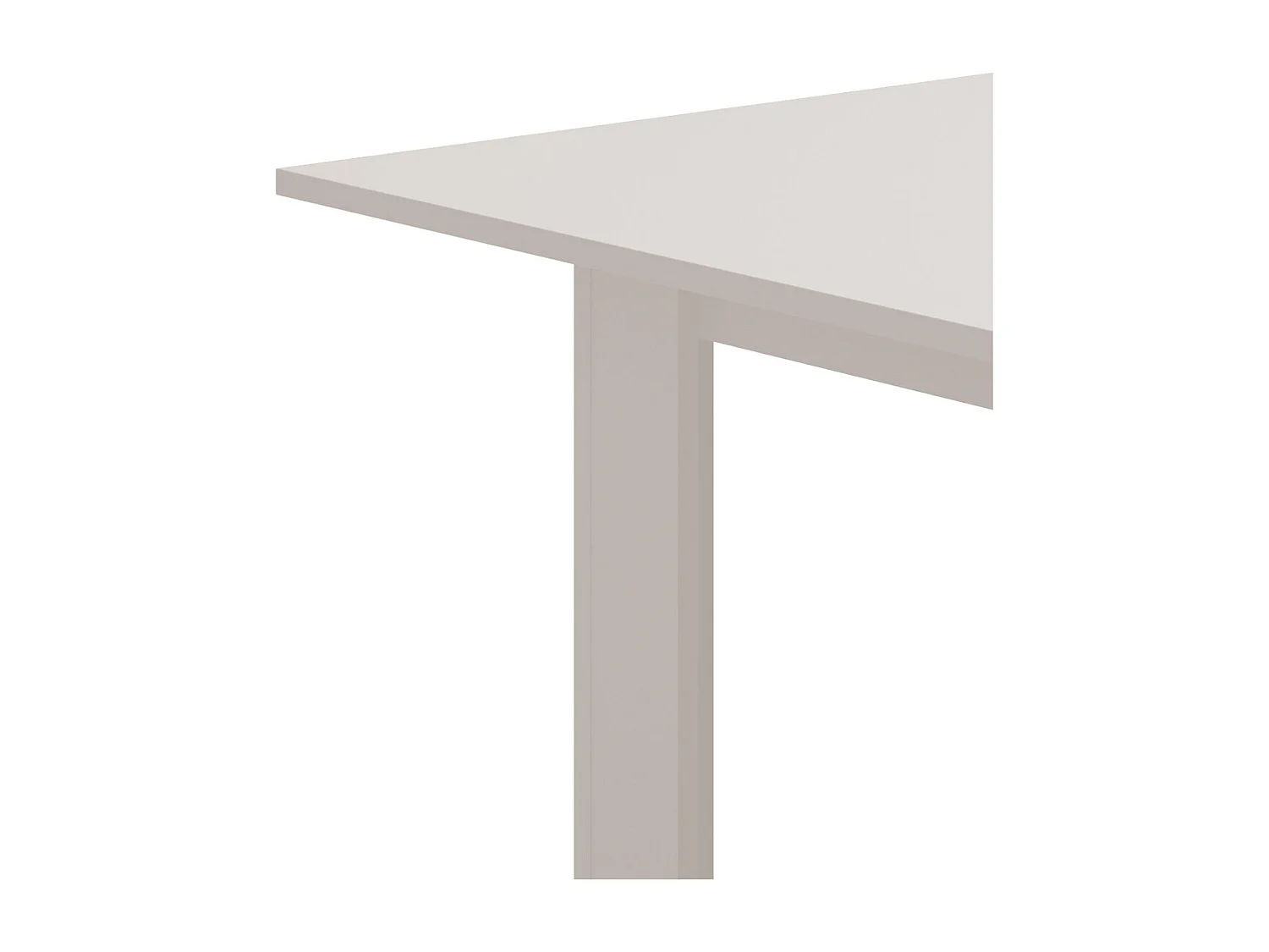 Mesa de comedor extensible de 75x80x140-180 cm con patas en forma de L en color blanco Uki