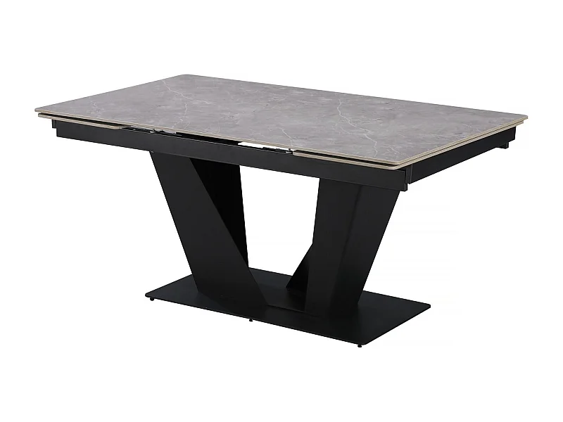 Mesa de jantar extensível em cerâmica "Nova" Cinza Mármore - 160/240 cm - 10 pessoas