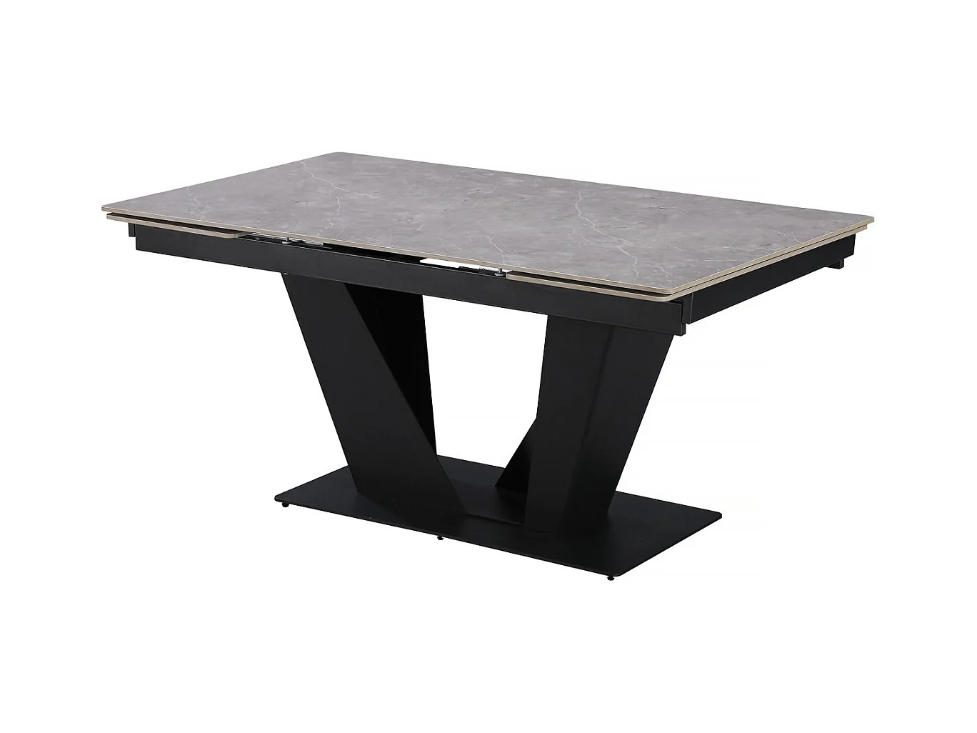 Uitschuifbare keramische eettafel "Nova" Marmer Grijs - 160/240 cm - 10 personen