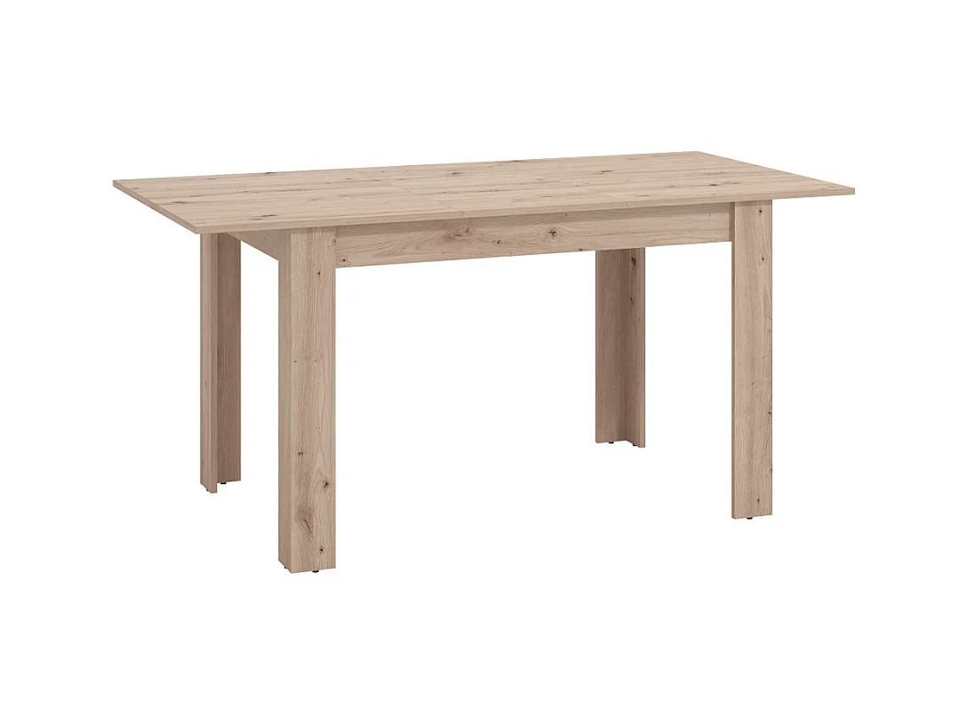 Mesa de comedor extensible de 75x80x140-180 cm con patas en forma de L color cambrian Uki