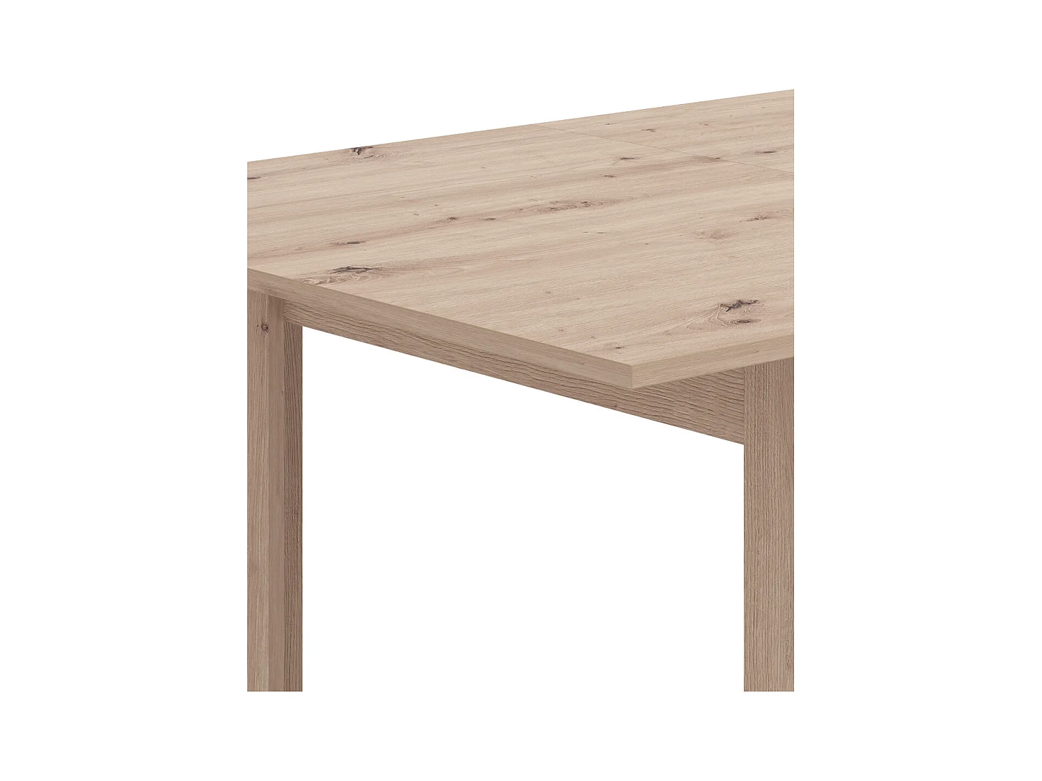 Mesa de comedor extensible de 75x80x140-180 cm con patas en forma de L color cambrian Uki