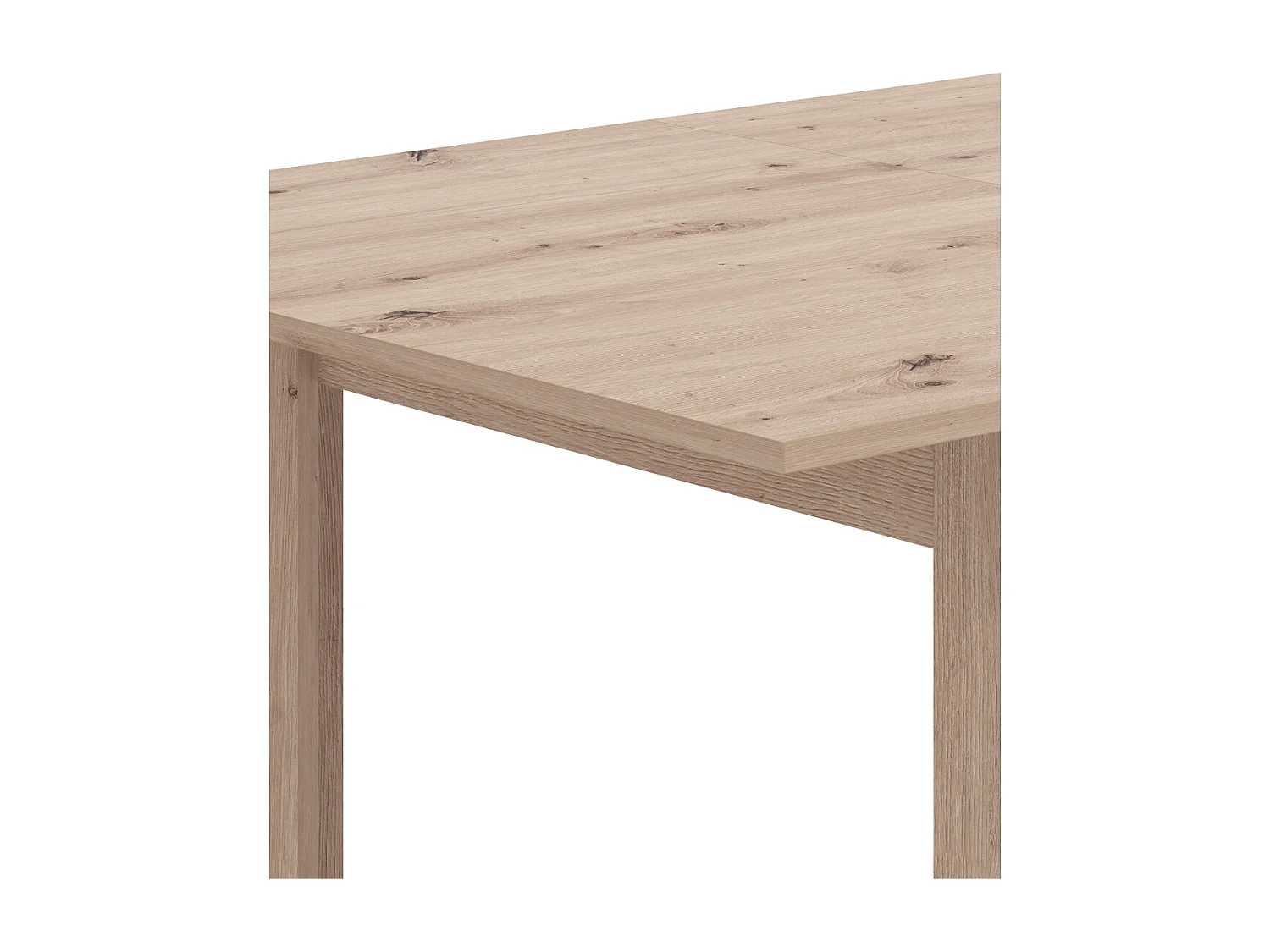 Mesa de comedor extensible de 75x80x140-180 cm con patas en forma de L color cambrian Uki