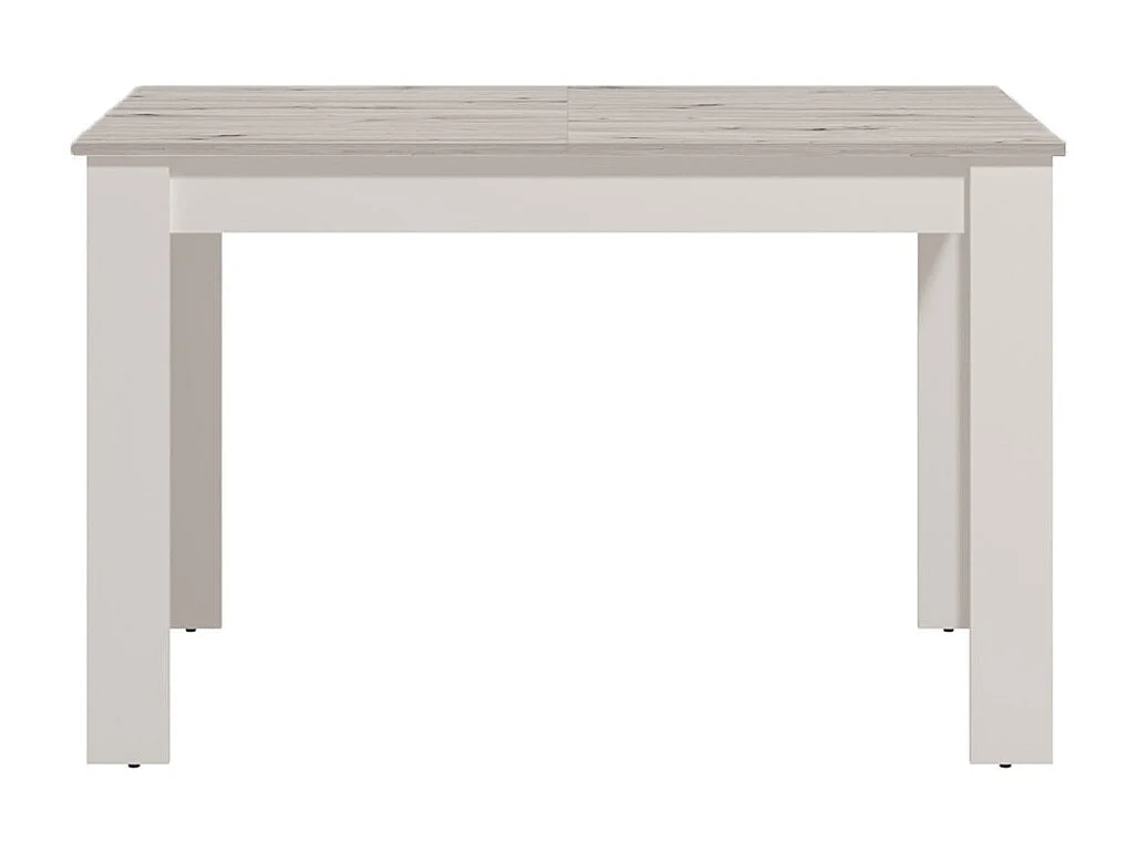 Mesa de comedor extensible de 75x80x140-180 cm con patas en forma de L color cemento Uki