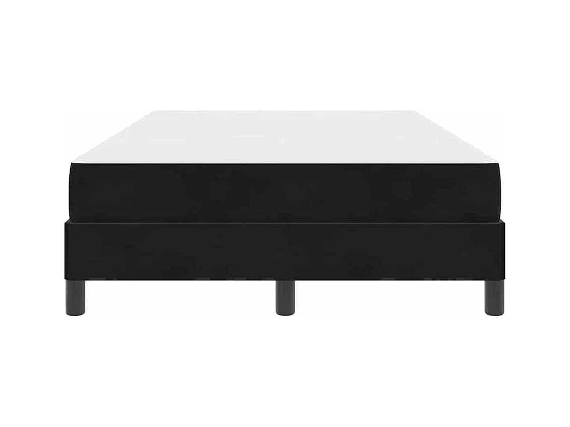 Lit double-Lit adulte-Lit boxspring avec matelas Noir 120 x 200 cm Velours