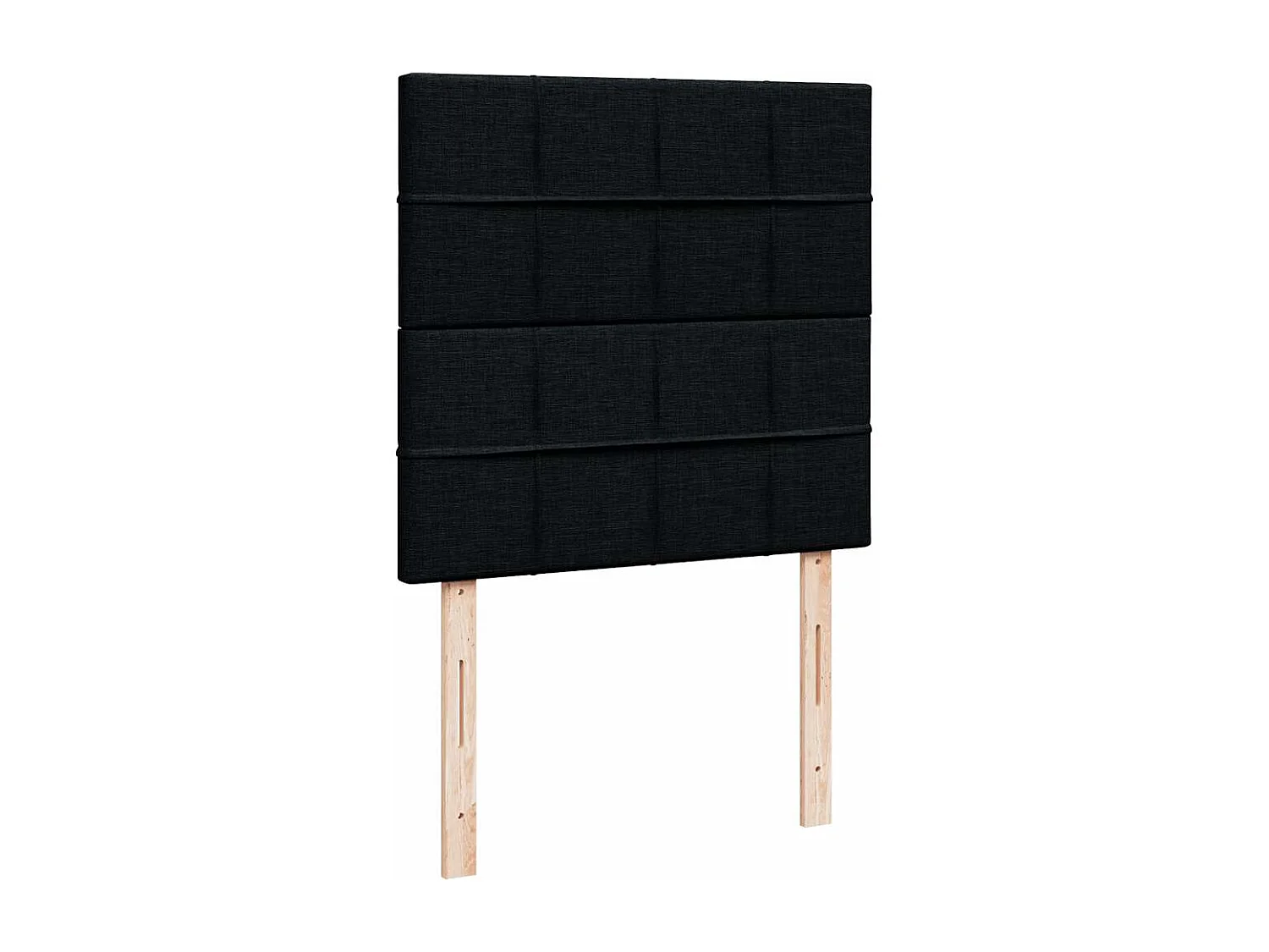 Einzelbett | Bettgestell | Boxspringbett mit Matratze Schwarz 90x190 cm Stoff SHL174425