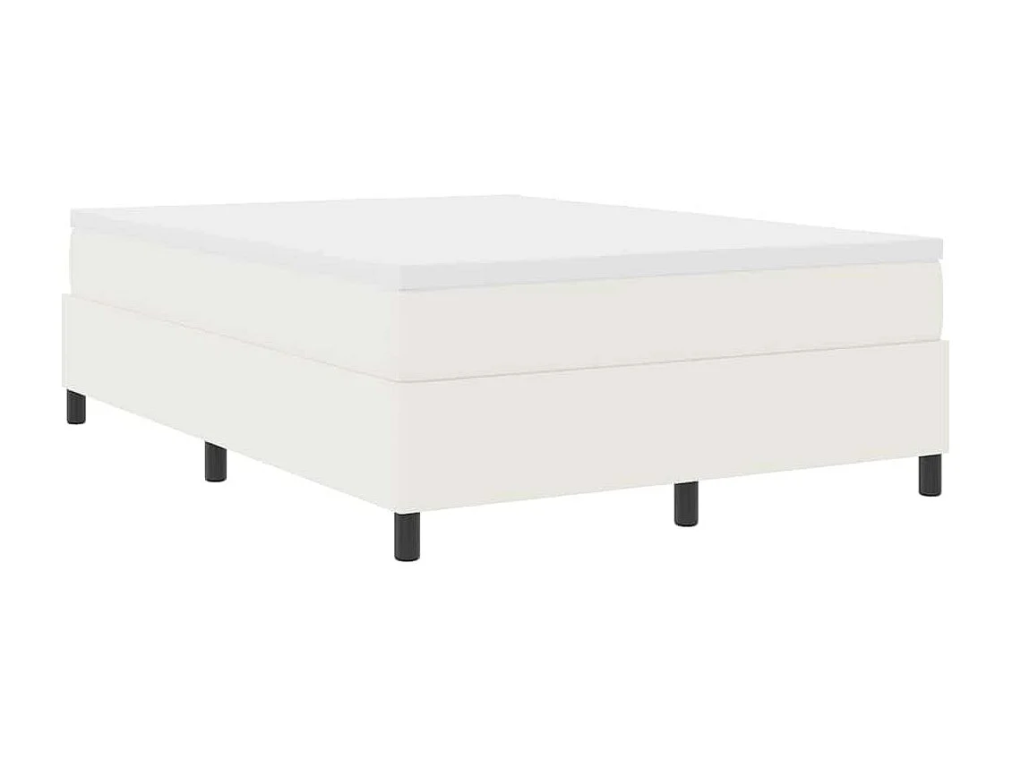 Lit double-Lit adulte-Lit à ressorts Crème 140 x 200 cm Tissu en velours côtelé