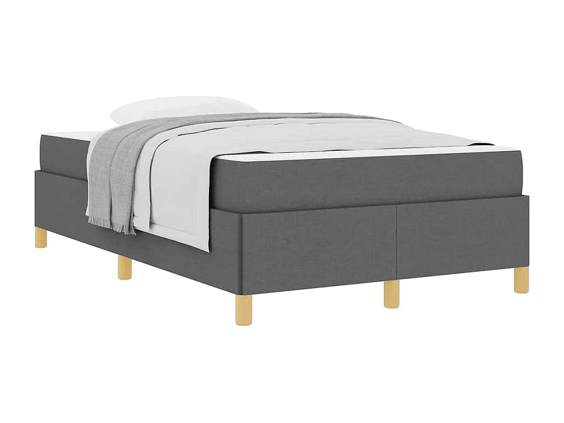 Cama casal-Cama de adulto-Estrutura da Cama com colchão Cinza Escuro 120 x 190cm tecido SHL621765