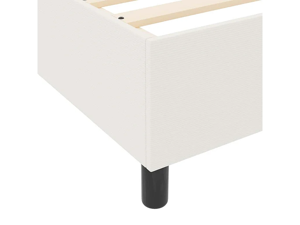 Lit double-Lit adulte-Lit à ressorts Crème 200 x 200 cm Tissu en velours côtelé