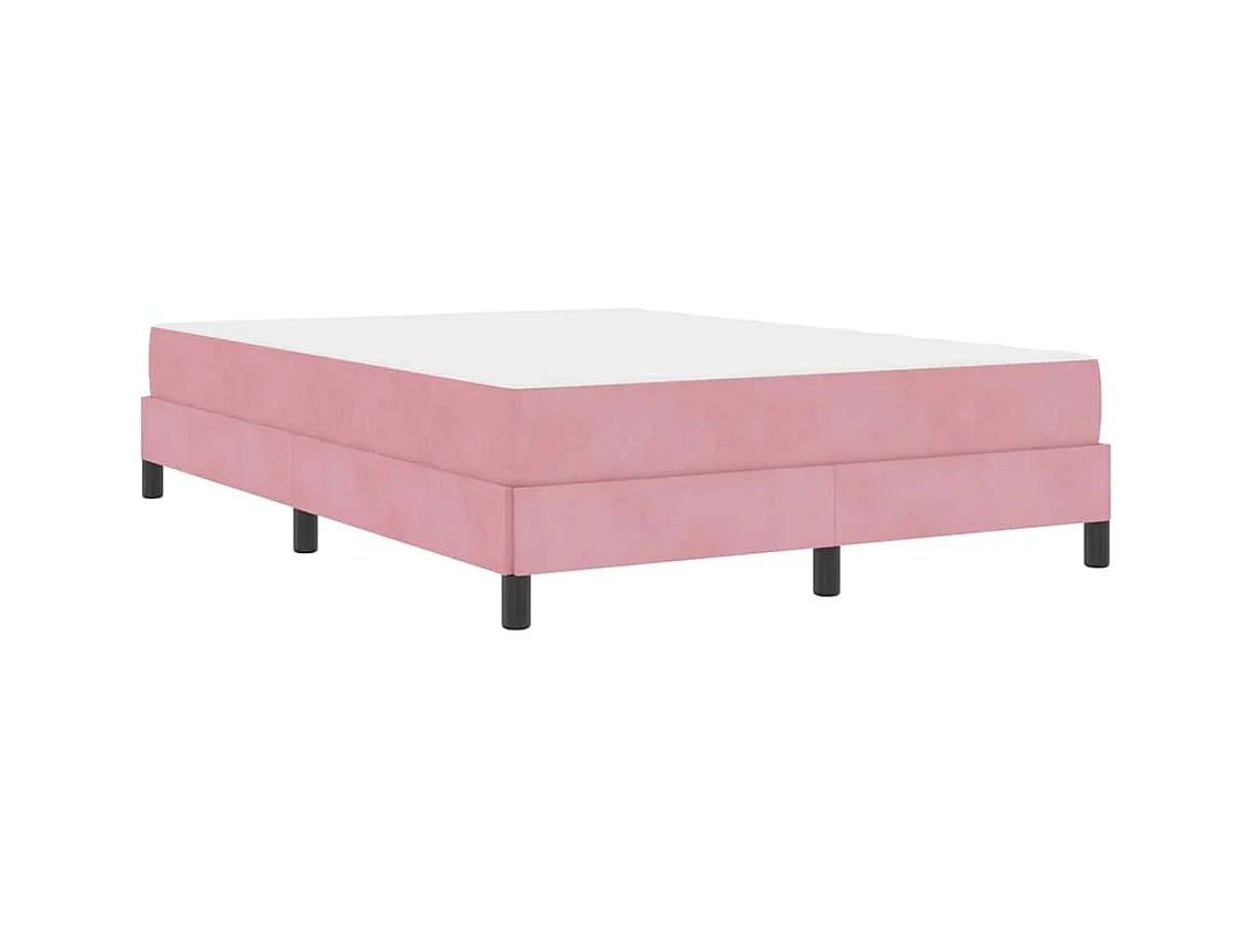 Lit double-Lit adulte-Lit boxspring avec matelas Rose 160 x 200 cm Velours