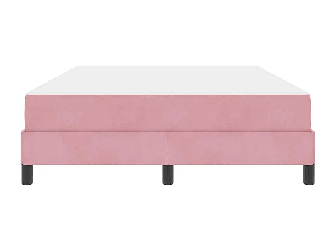 Lit double-Lit adulte-Lit boxspring avec matelas Rose 160 x 200 cm Velours