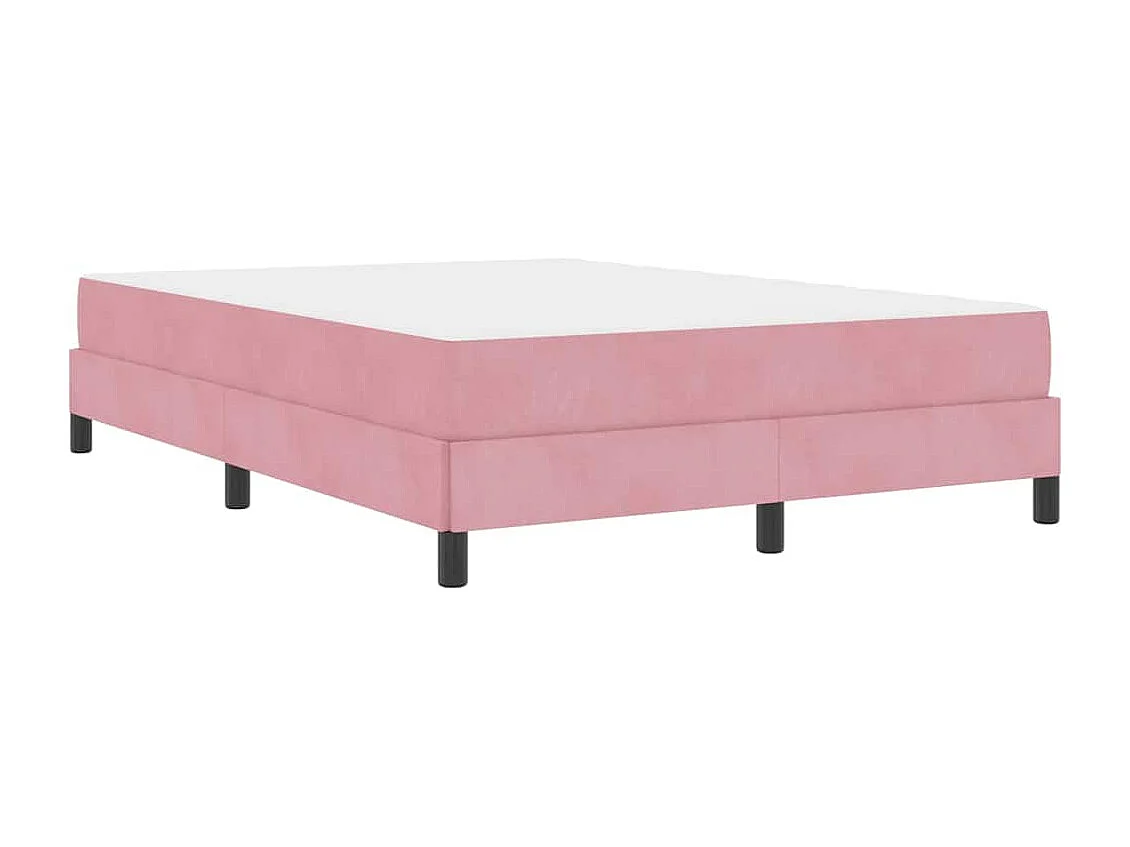 Doppelbett | Bettgestell | Boxspringbett mit Matratze Rosa 160x200 cm Stoff SHL577977