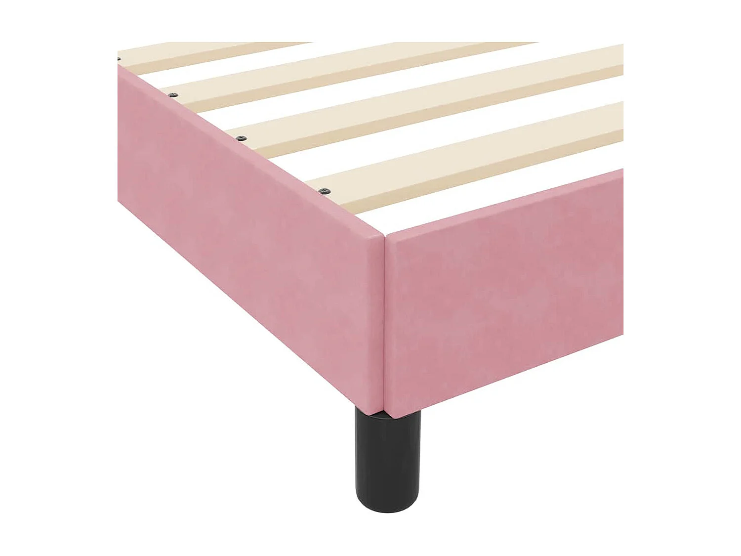 Doppelbett | Bettgestell | Boxspringbett mit Matratze Rosa 160x200 cm Stoff SHL577977