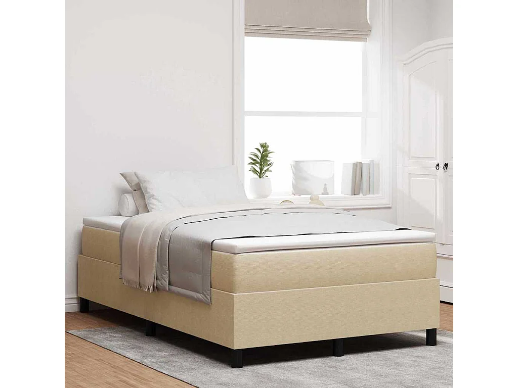 Lit double-Lit adulte-Lit à ressorts Vert gris 120 x 190 cm Tissu en velours côtelé