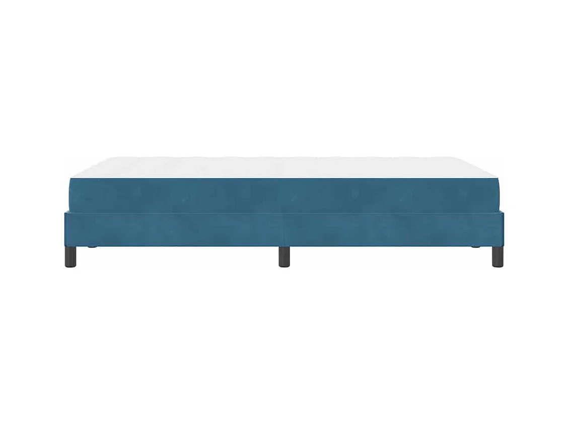 Lit double-Lit adulte-Lit boxspring avec matelas Bleu foncé 120 x 190 cm Velours