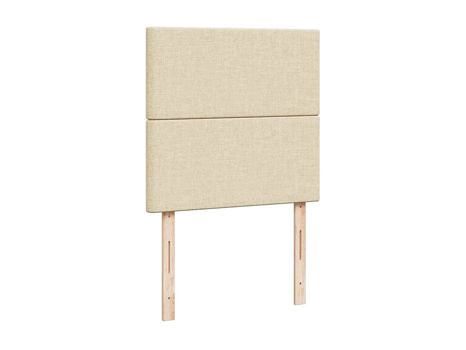 Einzelbett | Bettgestell | Boxspringbett mit Matratze Creme 100x200 cm Stoff SHL825918