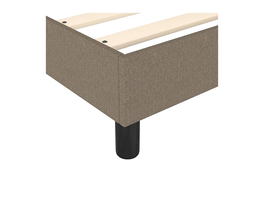 Lit simple-Lit adulte-Sommier à lattes de lit avec matelas Taupe 100x200 cm Tissu