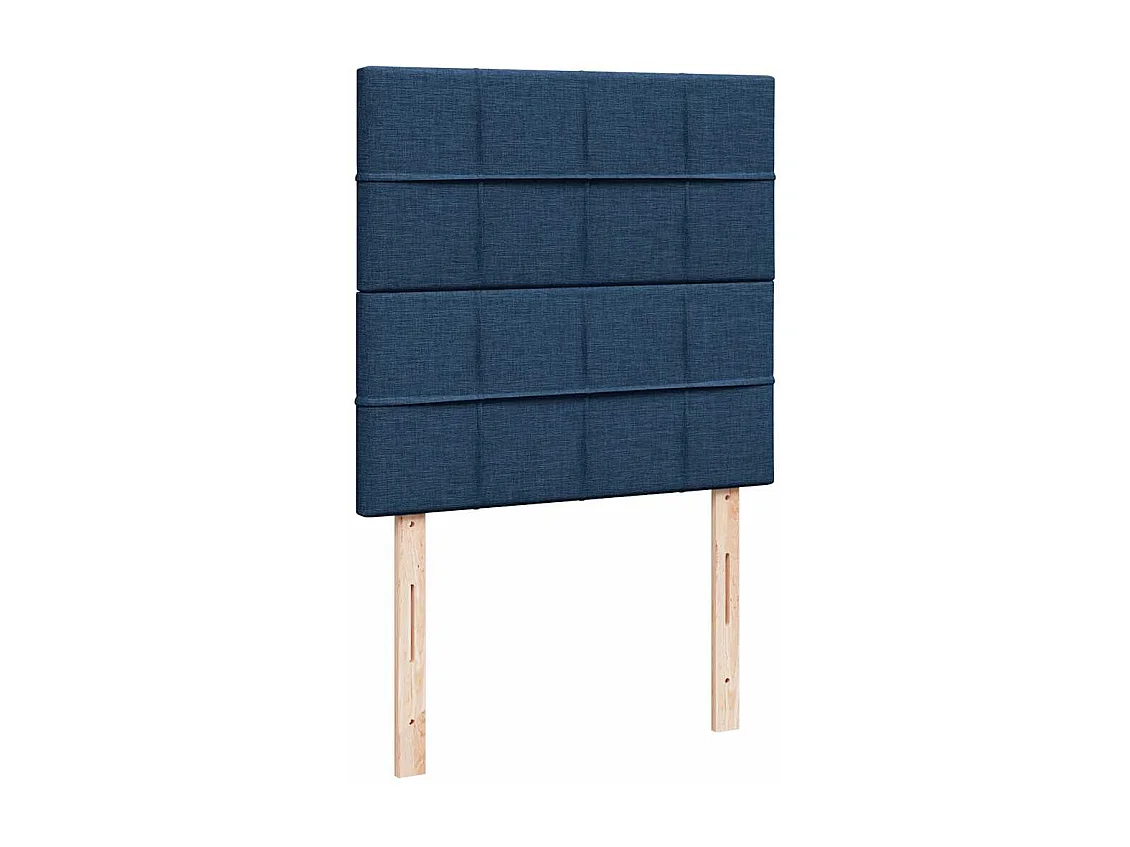 Einzelbett | Bettgestell | Boxspringbett mit Matratze Blau 100x200 cm Stoff SHL841874