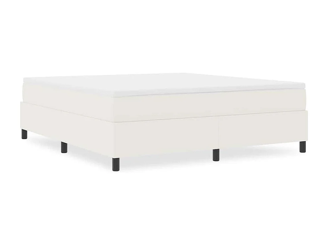 Lit double-Lit adulte-Lit à ressorts Crème 180 x 200 cm Tissu en velours côtelé