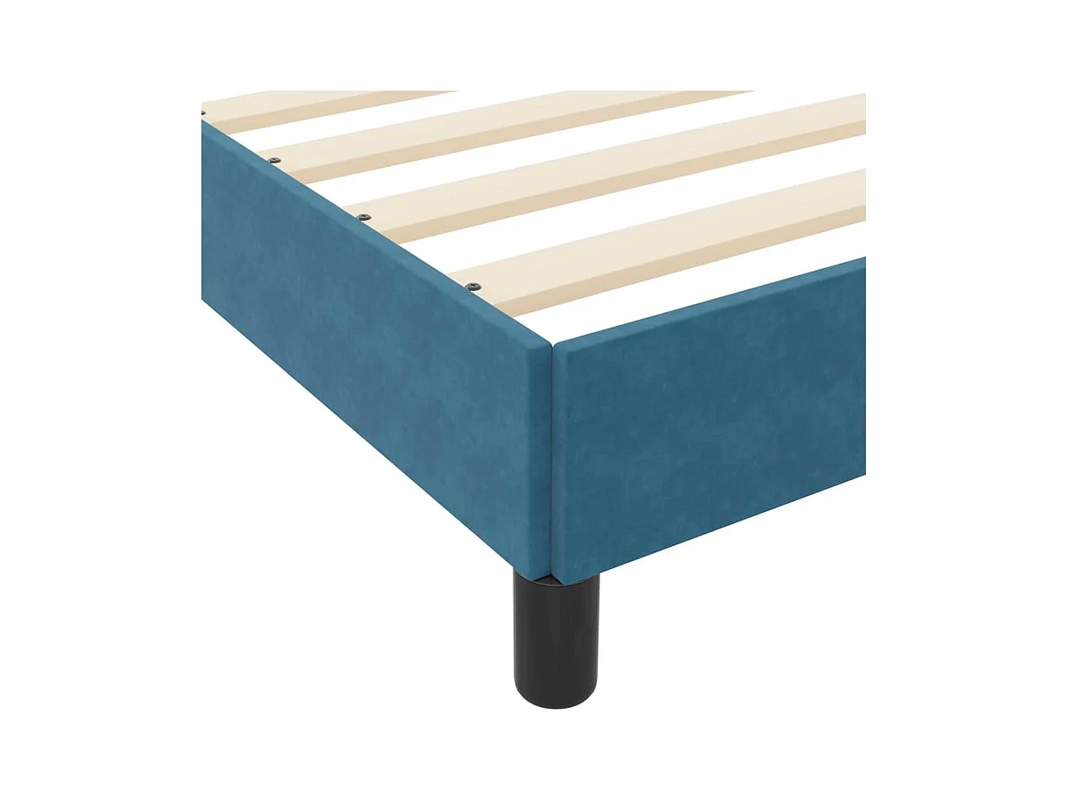 Lit double-Lit adulte-Lit boxspring avec matelas Bleu foncé 140 x 200 cm Velours