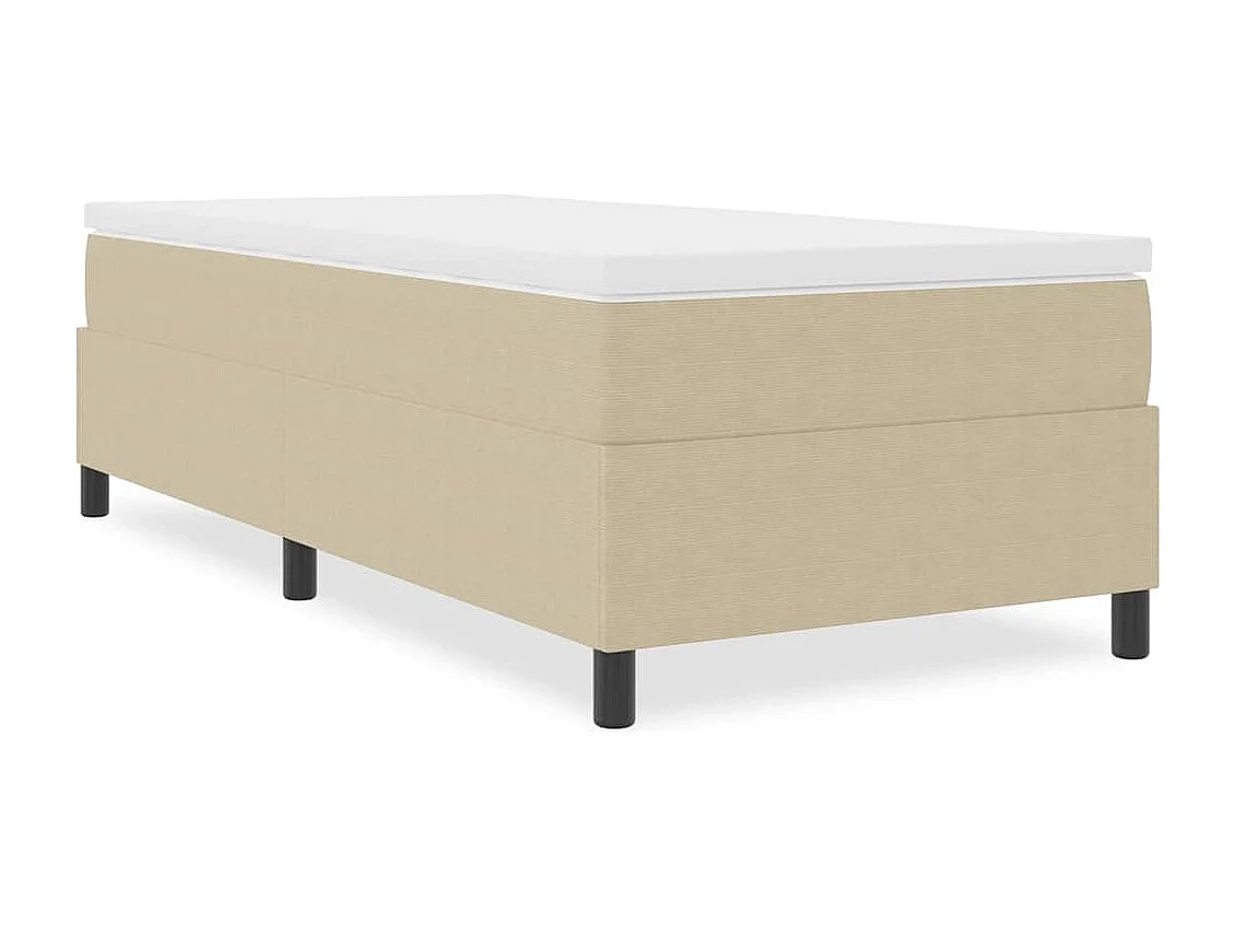 Lit simple-Lit adulte-Lit à ressorts Vert gris 90 x 200 cm Tissu en velours côtelé