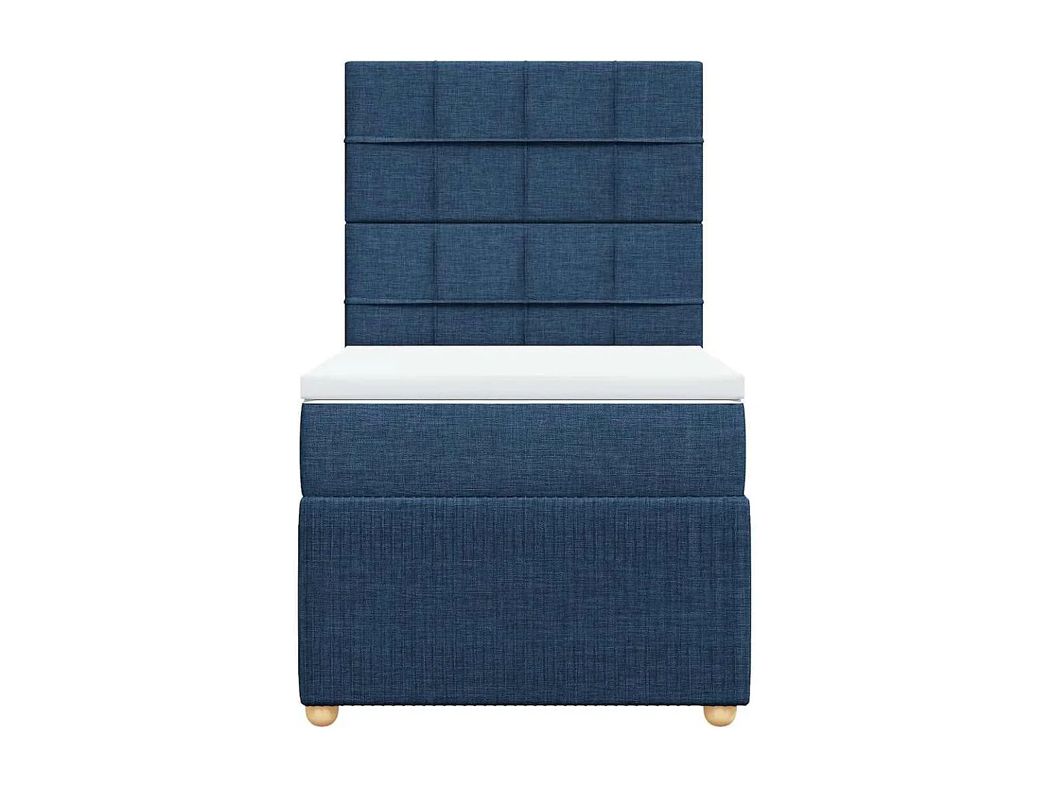 Einzelbett | Bettgestell | Boxspringbett mit Matratze Blau 80x200 cm Stoff SHL128666