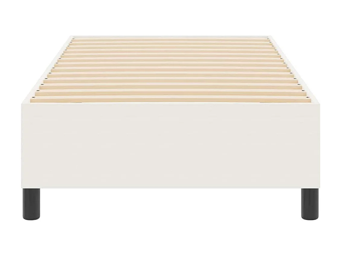 Lit simple-Lit adulte-Lit à ressorts Crème 90 x 190 cm Tissu en velours côtelé