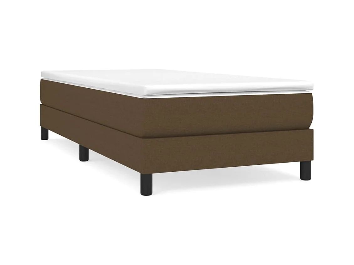 Lit simple-Sommier à lattes de lit avec matelas Marron foncé 80x200 cm