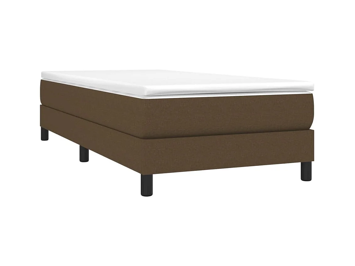 Lit simple-Sommier à lattes de lit avec matelas Marron foncé 80x200 cm