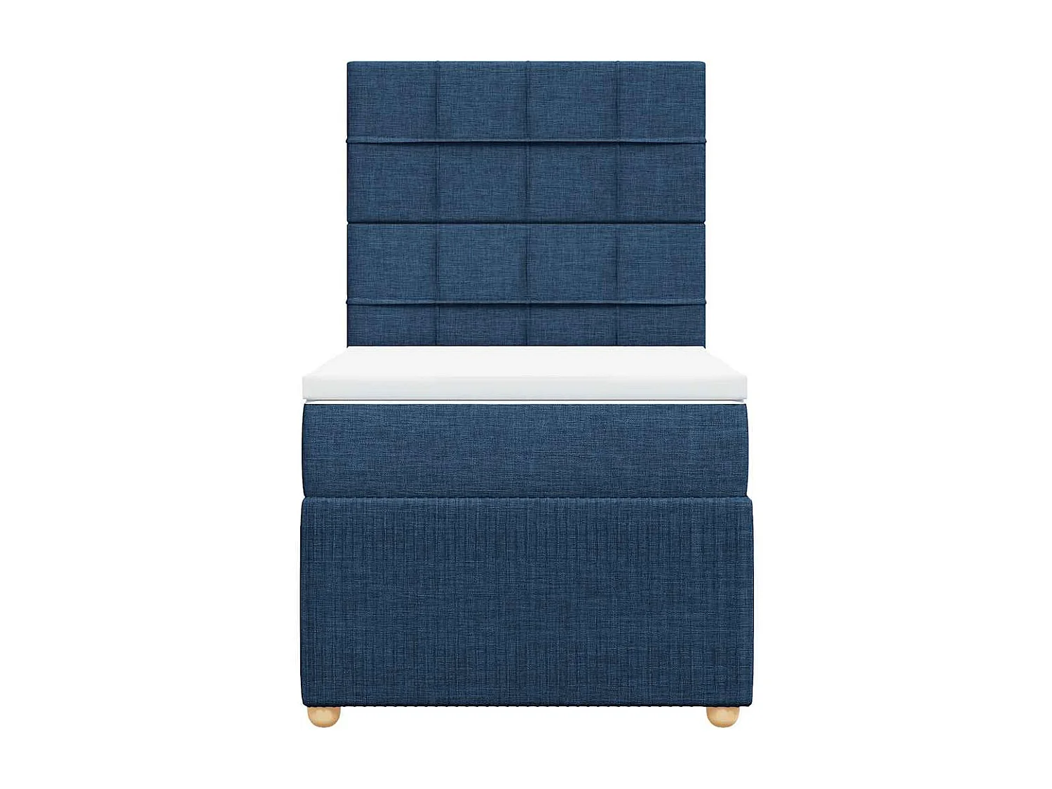 Boxspringbett-Einzelbett-Bettgestell mit Matratze Blau 90x200 cm Stoff SHL637705