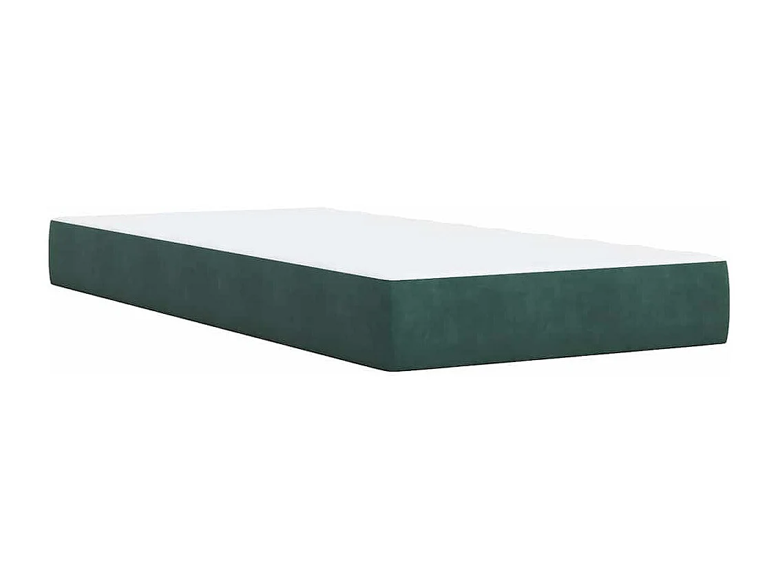 Cama de solteiro | Cama de adulto | Cama com molas/colchão 80x200cm veludo verde-escuro SHL633206
