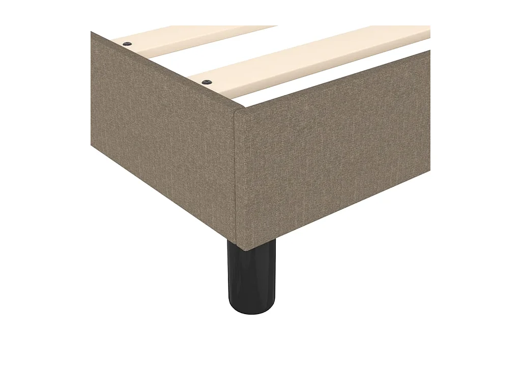 Lit simple-Lit adulte-Sommier à lattes de lit avec matelas Taupe 90x190 cm Tissu