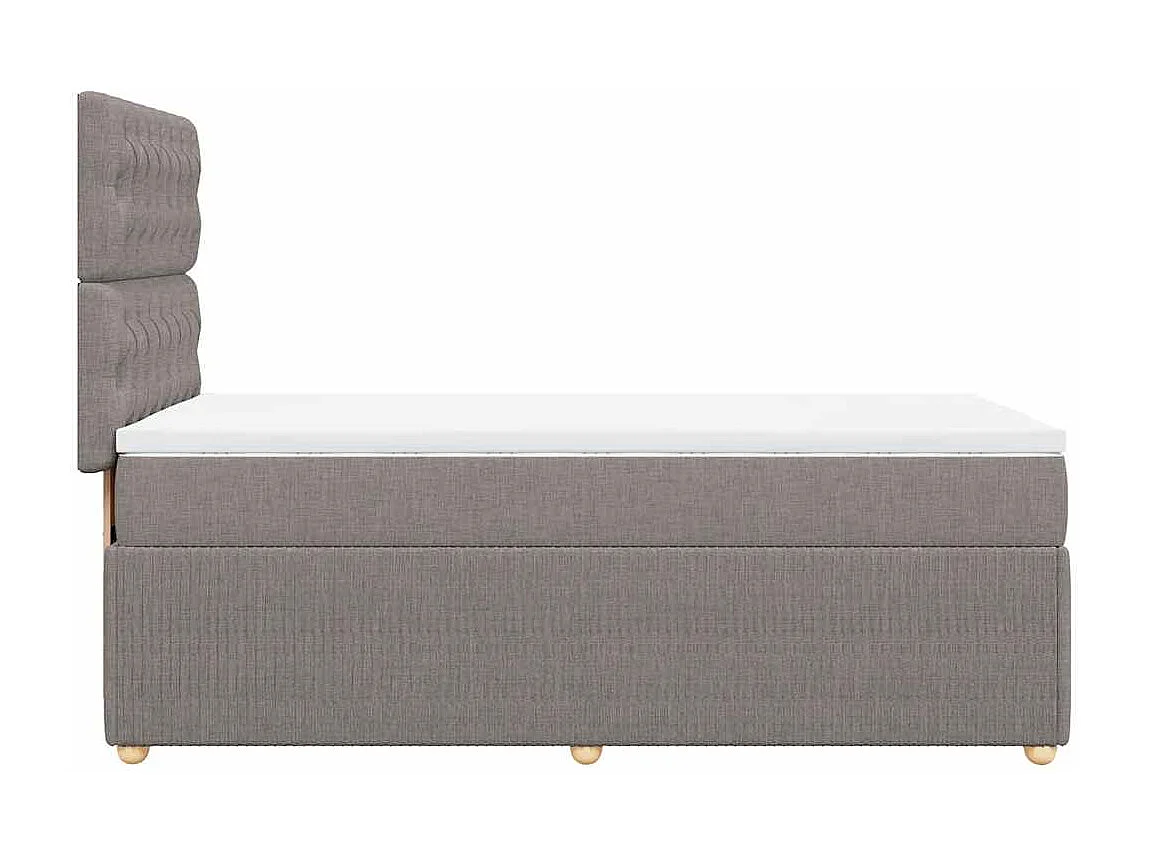 Cama de solteiro | Cama de adulto | Cama com molas/colchão 100x200cm tecido cinza-acastanhado SHL889323