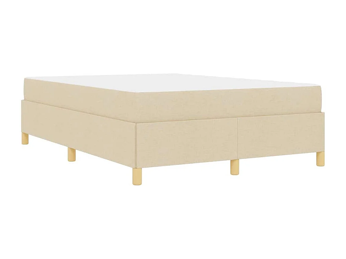 Doppelbett | Bettrahmen mit Matratze Creme 160x200 cm Stoff SHL39811