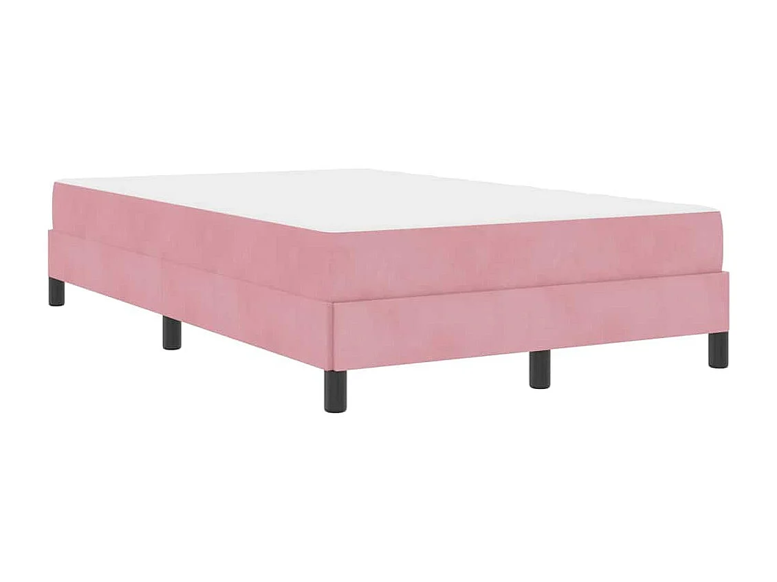 Lit double-Lit adulte-Lit boxspring avec matelas Rose 120 x 190 cm Velours