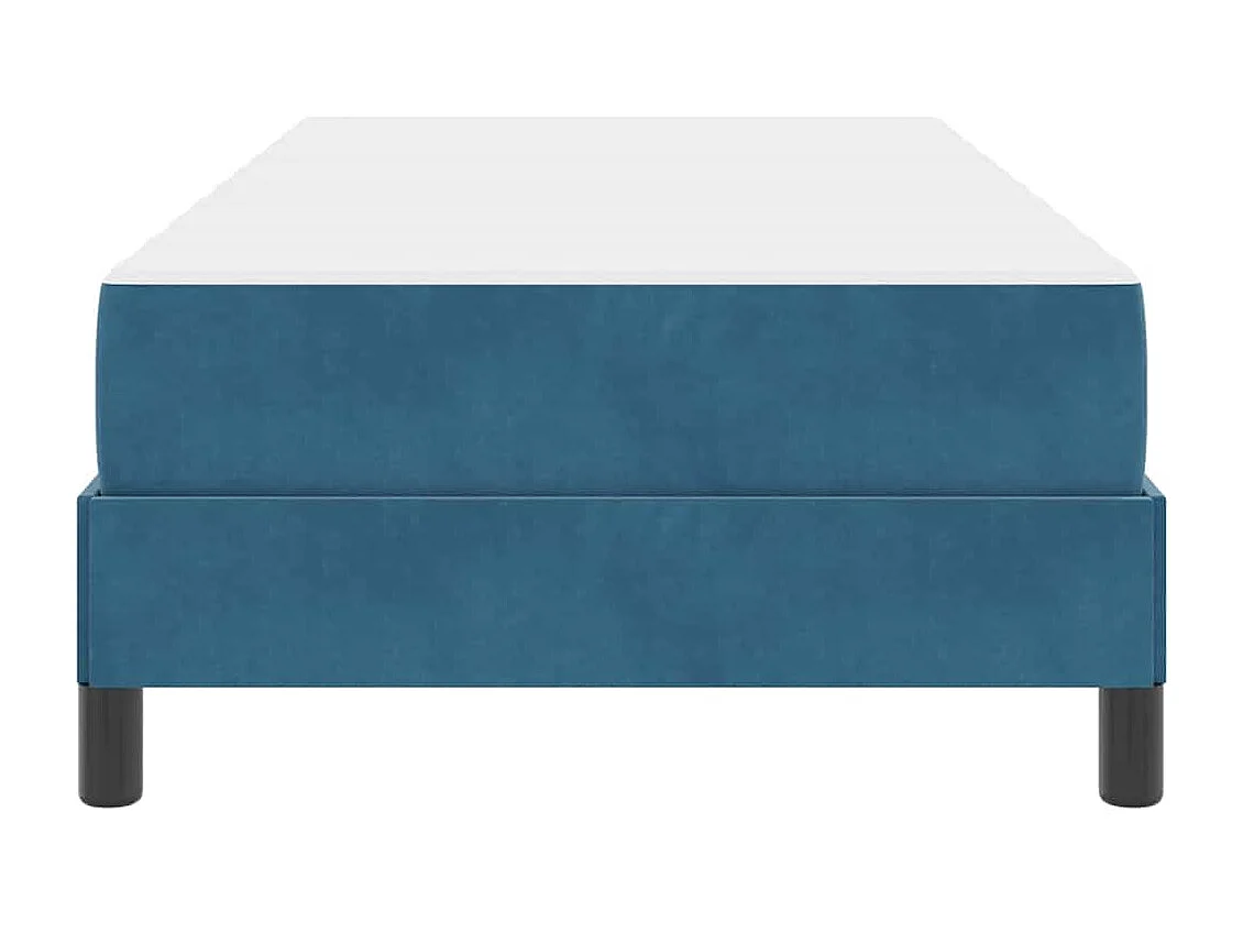 Einzelbett | Bettgestell | Boxspringbett mit Matratze Dunkelblau 80x220 cm Stoff SHL533185