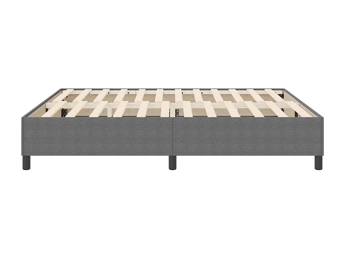 Lit double-Lit adulte-Lit à ressorts Gris clair 180 x 200 cm Tissu en velours côtelé