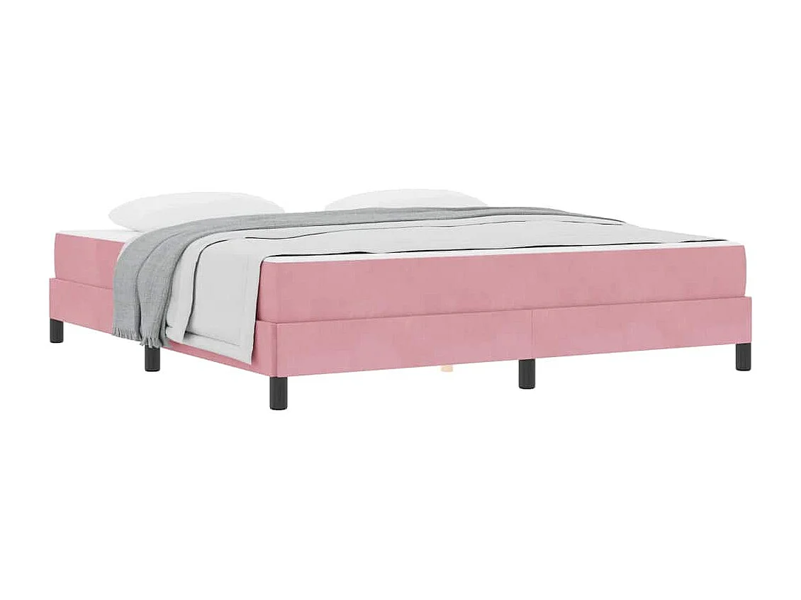 Doppelbett | Bettgestell | Boxspringbett mit Matratze Rosa 180x200 cm Stoff SHL688106