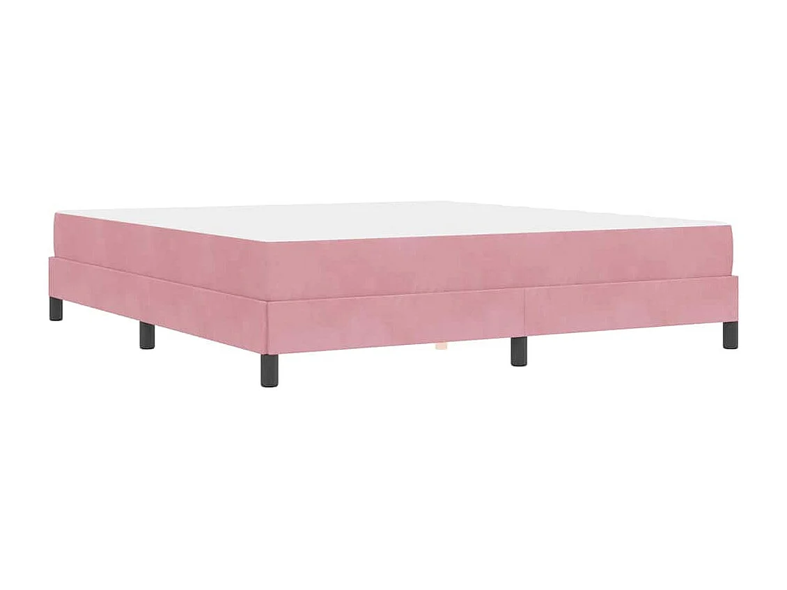 Doppelbett | Bettgestell | Boxspringbett mit Matratze Rosa 180x200 cm Stoff SHL688106