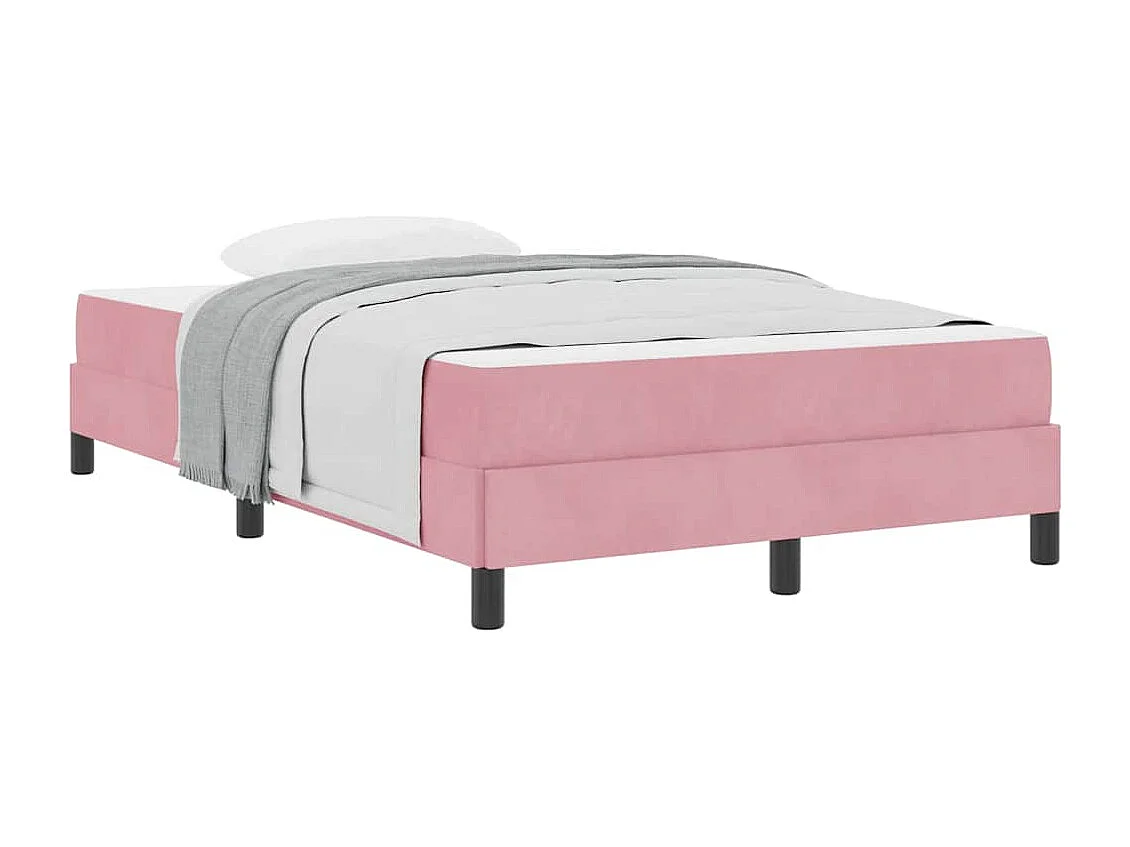 Cama matrimonial | Cama para adultos | Cama tipo Box Spring con colchón Rosa 120x200 cm tela SHL41430
