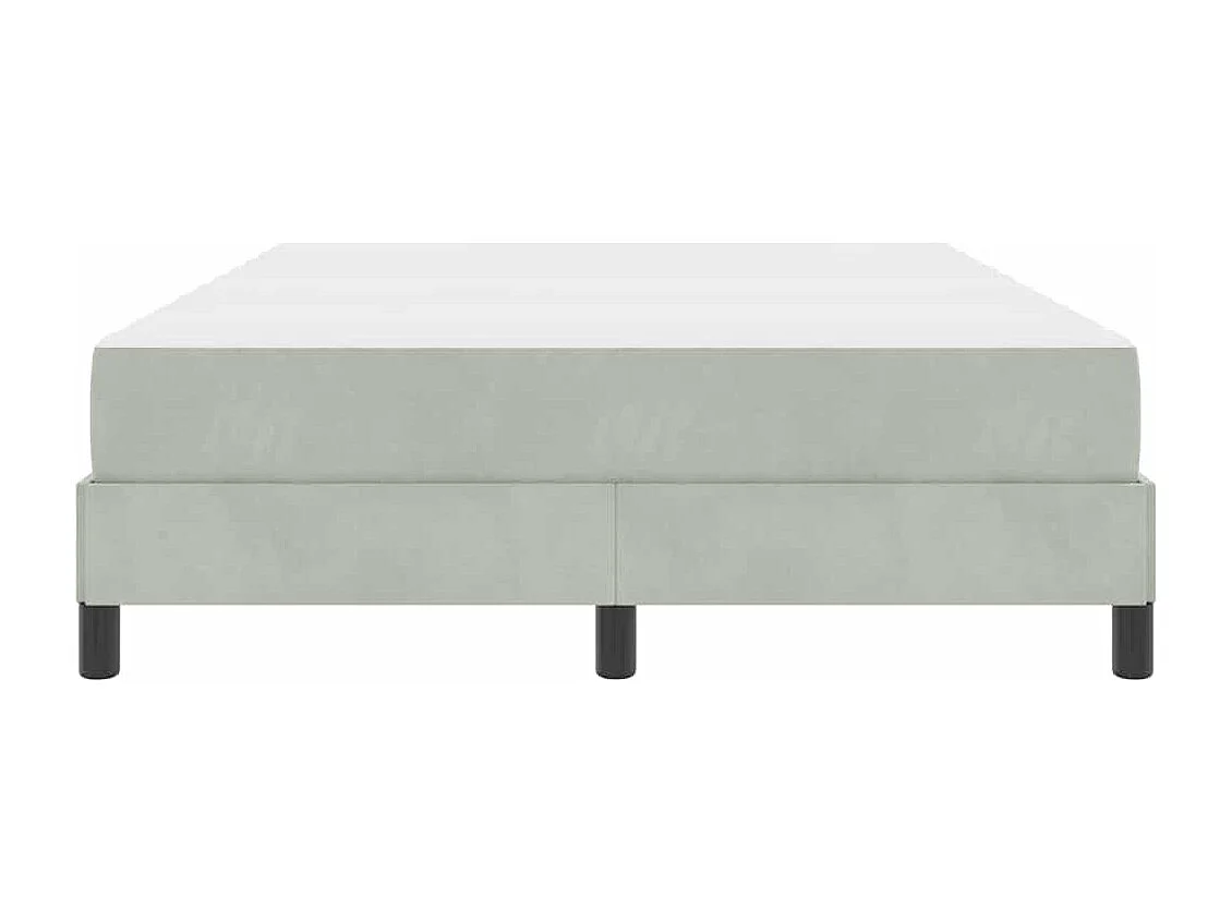 Doppelbett | Bettgestell | Boxspringbett mit Matratze Hellgrau 160x200 cm Stoff SHL404268