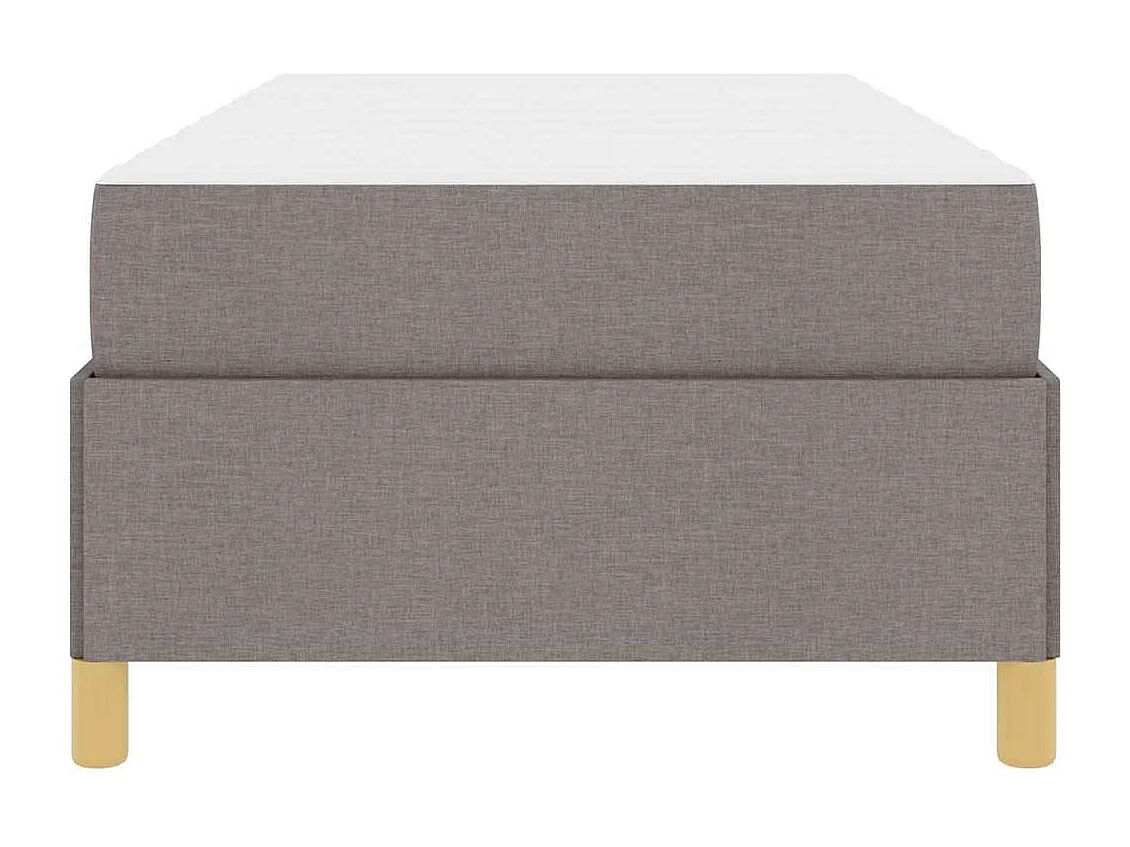Einzelbett | Bettgestell | Bettrahmen mit Matratze Taupe 90x190 cm Stoff SHL396588