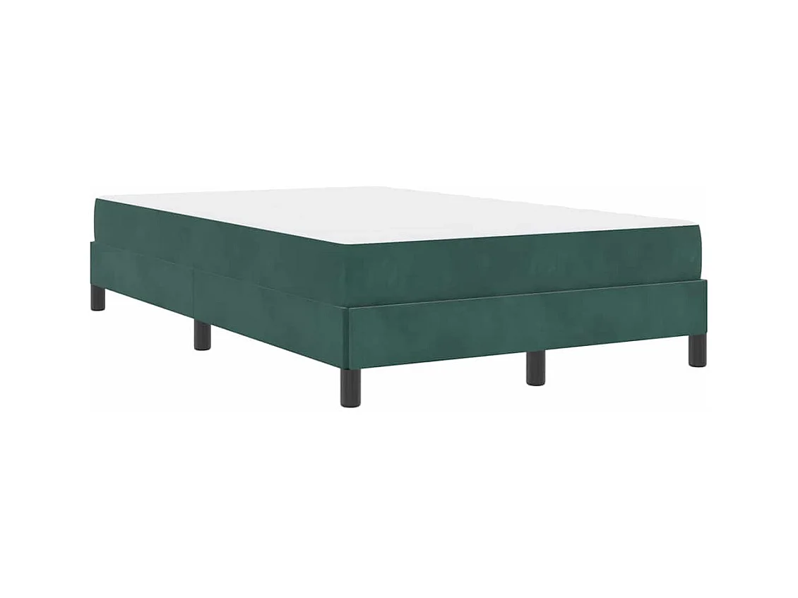 Lit double-Lit adulte-Lit boxspring avec matelas Vert foncé 120 x 200 cm Velours