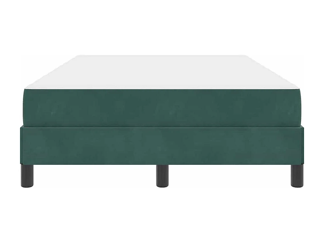 Lit double-Lit adulte-Lit boxspring avec matelas Vert foncé 120 x 200 cm Velours