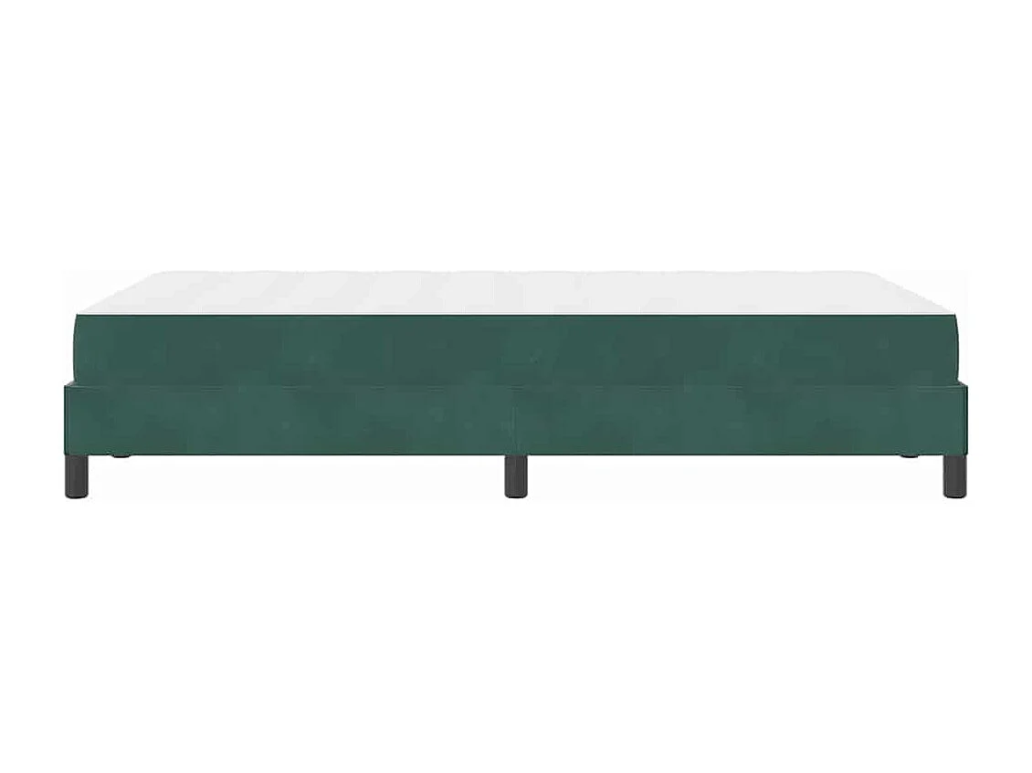 Lit double-Lit adulte-Lit boxspring avec matelas Vert foncé 120 x 200 cm Velours