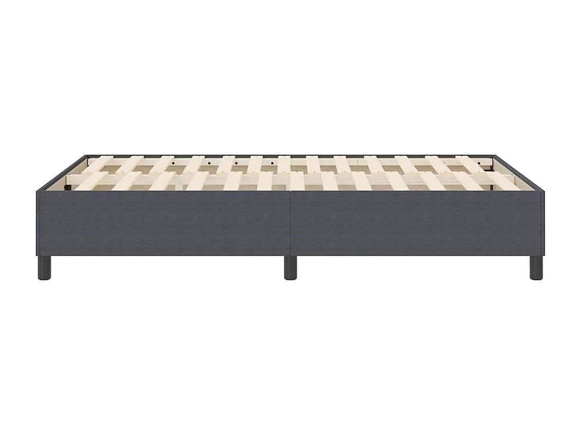 Lit double-Lit adulte-Lit à ressorts Gris foncé 120 x 190 cm Tissu en velours côtelé