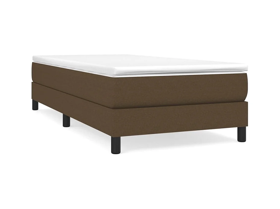 Lit simple-Lit adulte-Sommier à lattes de lit avec matelas Marron foncé 100x200 cm