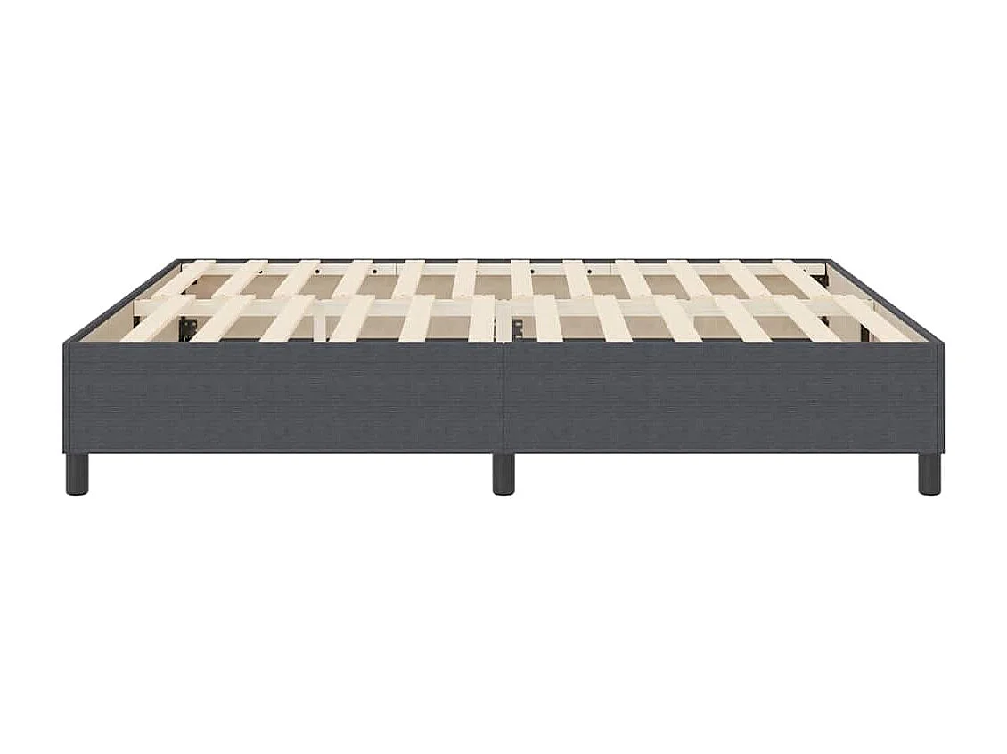 Lit double-Lit adulte-Lit à ressorts Gris foncé 180 x 200 cm Tissu en velours côtelé