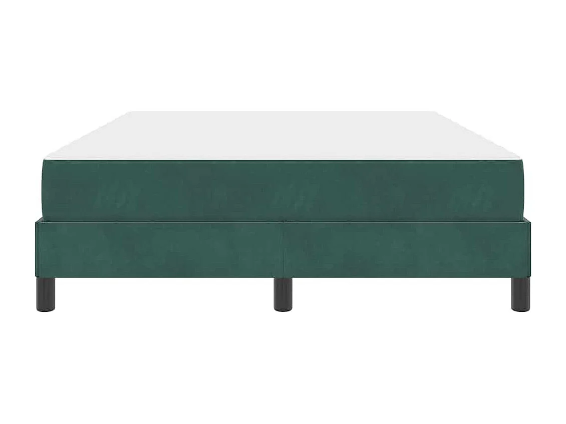 Doppelbett | Bettgestell | Boxspringbett mit Matratze Dunkelgrün 140x200 cm Stoff SHL906558