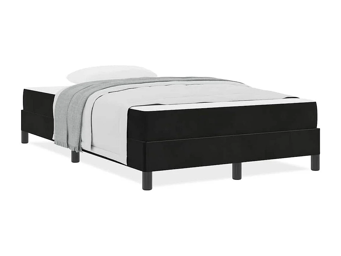 Cama matrimonial | Cama para adultos | Cama tipo Box Spring con colchón Negro 120x190 cm tela SHL100917