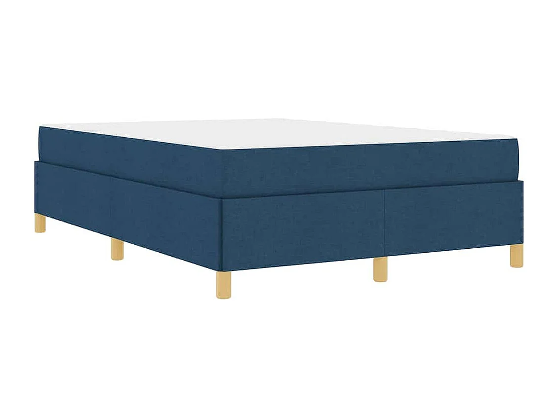 Doppelbett | Bettrahmen mit Matratze Blau 160x200 cm Stoff SHL717442